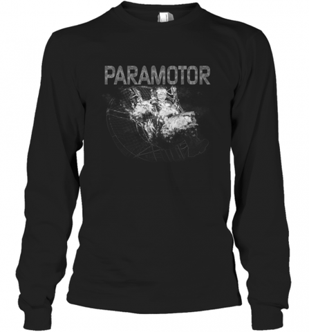 Paramotor Shirt PPG Powered Paraglider Long Sleeve T-Shirt Long Sleeve T-Shirt / Black / S Long Sleeve T-Shirt - Nice-Tshirts4u