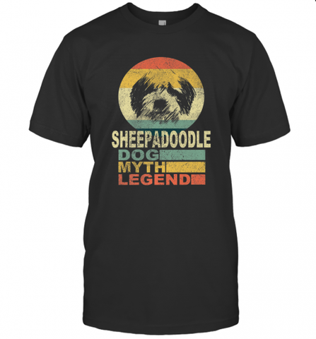 Sheepadoodle Dog Myth Legend Men's T-Shirt Men's T-Shirt / Black / S Men's T-Shirt - Nice-Tshirts4u