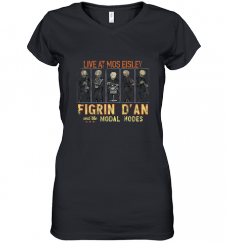 Star Wars Figrin D'an Mos Eisley Vintage Concert Women's V-Neck T-Shirt Women's V-Neck T-Shirt / Black / S Women's V-Neck T-Shirt - Nice-Tshirts4u