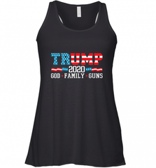 Trump 2020 God Family Guns Lovers Election Supporter Women's Racerback Tank Women's Racerback Tank - Nice-Tshirts4u