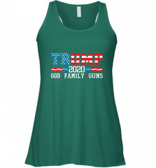 Trump 2020 God Family Guns Lovers Election Supporter Women's Racerback Tank Women's Racerback Tank - Nice-Tshirts4u
