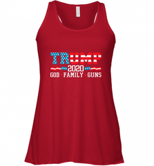 Trump 2020 God Family Guns Lovers Election Supporter Women's Racerback Tank Women's Racerback Tank - Nice-Tshirts4u