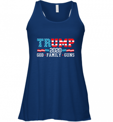 Trump 2020 God Family Guns Lovers Election Supporter Women's Racerback Tank Women's Racerback Tank - Nice-Tshirts4u