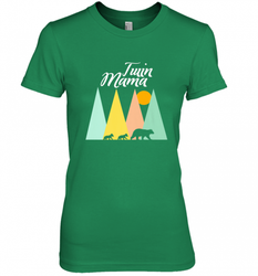Twin Mom Mama Bear Shirt for Women Camping Bear and Cubs Women's Premium T-Shirt
