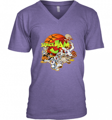 Kids Space Jam Group Shot Basketball Logo Men's V-Neck Men's V-Neck - Nice-Tshirts4u