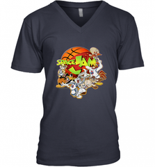 Kids Space Jam Group Shot Basketball Logo Men's V-Neck Men's V-Neck - Nice-Tshirts4u