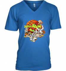 Kids Space Jam Group Shot Basketball Logo Men's V-Neck Men's V-Neck - Nice-Tshirts4u