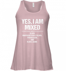 Yes I Am Mixed with Black Proud Black History Month Tee Women's Racerback Tank Women's Racerback Tank - Nice-Tshirts4u