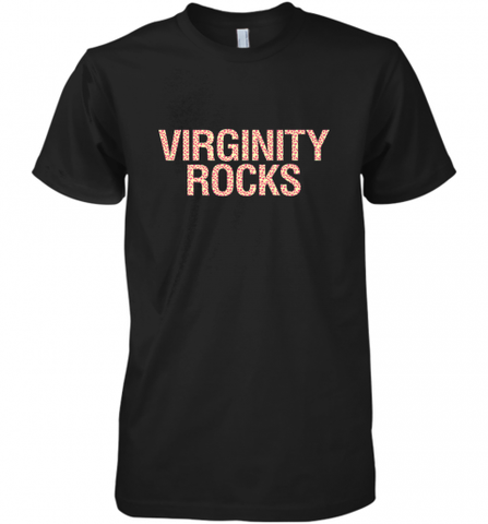 Virginity Pink Leopard print Rocks Cool Trendy Animal Print Men's Premium T-Shirt Men's Premium T-Shirt / Black / XS Men's Premium T-Shirt - Nice-Tshirts4u
