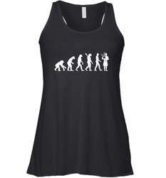 Evolution bagpipe player Women's Racerback Tank
