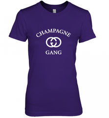 Womens Champagne Gang  Gift Mom, Womens, Girlfriend Funny Mother's Women's Premium T-Shirt Women's Premium T-Shirt - Nice-Tshirts4u