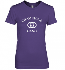 Womens Champagne Gang  Gift Mom, Womens, Girlfriend Funny Mother's Women's Premium T-Shirt Women's Premium T-Shirt - Nice-Tshirts4u