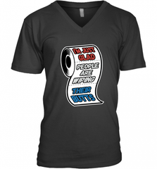 I'm Just Glad People Are Wiping Their Butts Men's V-Neck Men's V-Neck - Nice-Tshirts4u