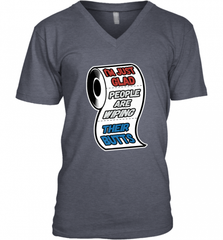 I'm Just Glad People Are Wiping Their Butts Men's V-Neck Men's V-Neck - Nice-Tshirts4u