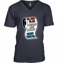I'm Just Glad People Are Wiping Their Butts Men's V-Neck Men's V-Neck - Nice-Tshirts4u