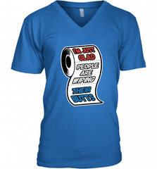 I'm Just Glad People Are Wiping Their Butts Men's V-Neck Men's V-Neck - Nice-Tshirts4u