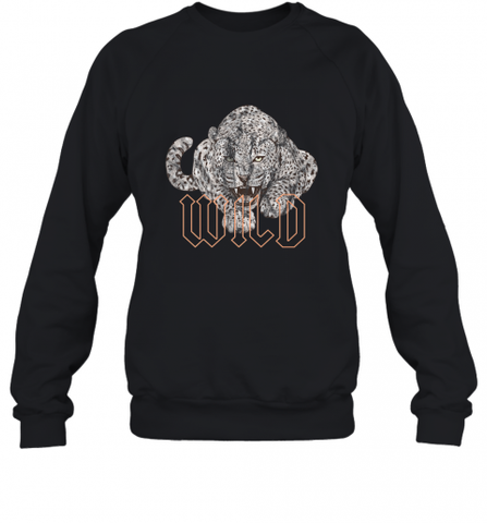 Wild Jaguar Leopard Cheetah Print Graphic Crewneck Sweatshirt Crewneck Sweatshirt / Black / S Crewneck Sweatshirt - Nice-Tshirts4u