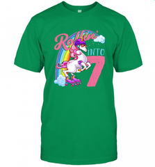 Kids Unicorn Roller Skate 7th Birthday Shirt Girls Unicorn Men's T-Shirt Men's T-Shirt - Nice-Tshirts4u