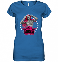 WWE Sasha Banks Pink Hair with Logo Women's V-Neck T-Shirt Women's V-Neck T-Shirt - Nice-Tshirts4u