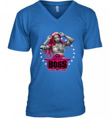 WWE Sasha Banks Pink Hair with Logo Men's V-Neck Men's V-Neck - Nice-Tshirts4u