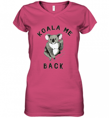Koala me Back Tee. Cute Morningstar Shirt, Lucifer and Ella Women's V-Neck T-Shirt Women's V-Neck T-Shirt - Nice-Tshirts4u