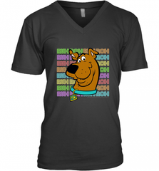 Kids Scooby Doo Ruh Roh Neon Text Stack Men's V-Neck Men's V-Neck - Nice-Tshirts4u