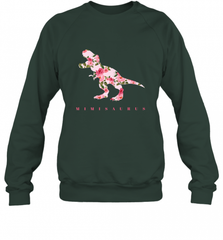 Cute Mimisaurus Tshirt with Floral Dinosaur for Crewneck Sweatshirt Crewneck Sweatshirt - Nice-Tshirts4u