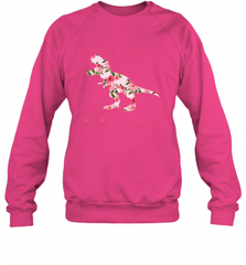 Cute Mimisaurus Tshirt with Floral Dinosaur for Crewneck Sweatshirt Crewneck Sweatshirt - Nice-Tshirts4u