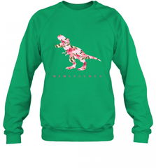 Cute Mimisaurus Tshirt with Floral Dinosaur for Crewneck Sweatshirt Crewneck Sweatshirt - Nice-Tshirts4u