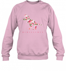 Cute Mimisaurus Tshirt with Floral Dinosaur for Crewneck Sweatshirt Crewneck Sweatshirt - Nice-Tshirts4u