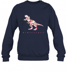 Cute Mimisaurus Tshirt with Floral Dinosaur for Crewneck Sweatshirt Crewneck Sweatshirt - Nice-Tshirts4u
