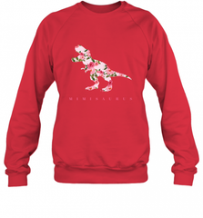 Cute Mimisaurus Tshirt with Floral Dinosaur for Crewneck Sweatshirt Crewneck Sweatshirt - Nice-Tshirts4u