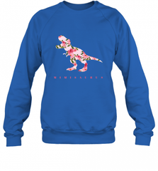 Cute Mimisaurus Tshirt with Floral Dinosaur for Crewneck Sweatshirt Crewneck Sweatshirt - Nice-Tshirts4u