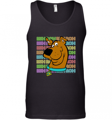 Kids Scooby Doo Ruh Roh Neon Text Stack Men's Tank Top Men's Tank Top / Black / XS Men's Tank Top - Nice-Tshirts4u