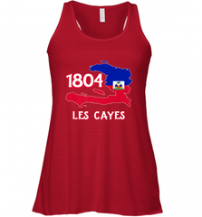 Nice Haitian Flag Day Shirt _ Les Cayes Haiti Map 1804 Women's Racerback Tank Women's Racerback Tank - Nice-Tshirts4u