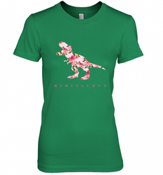 Cute Mimisaurus Tshirt with Floral Dinosaur for Women's Premium T-Shirt