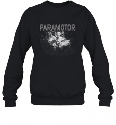 Paramotor Shirt PPG Powered Paraglider Crewneck Sweatshirt Crewneck Sweatshirt / Black / S Crewneck Sweatshirt - Nice-Tshirts4u