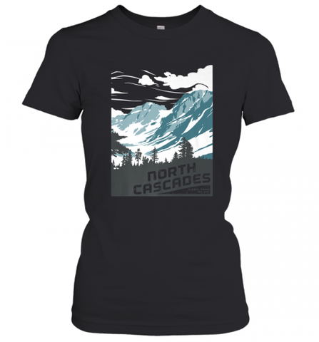 North Cascades National Park Washington Vintage Gift Women's T-Shirt Women's T-Shirt / Black / XS Women's T-Shirt - Nice-Tshirts4u