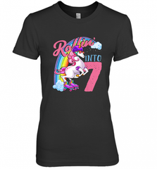 Kids Unicorn Roller Skate 7th Birthday Shirt Girls Unicorn Women's Premium T-Shirt Women's Premium T-Shirt - Nice-Tshirts4u