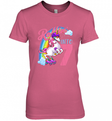 Kids Unicorn Roller Skate 7th Birthday Shirt Girls Unicorn Women's Premium T-Shirt Women's Premium T-Shirt - Nice-Tshirts4u