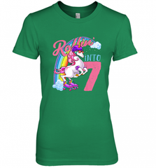 Kids Unicorn Roller Skate 7th Birthday Shirt Girls Unicorn Women's Premium T-Shirt Women's Premium T-Shirt - Nice-Tshirts4u