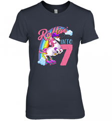 Kids Unicorn Roller Skate 7th Birthday Shirt Girls Unicorn Women's Premium T-Shirt Women's Premium T-Shirt - Nice-Tshirts4u