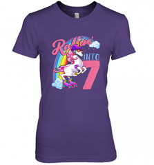 Kids Unicorn Roller Skate 7th Birthday Shirt Girls Unicorn Women's Premium T-Shirt Women's Premium T-Shirt - Nice-Tshirts4u