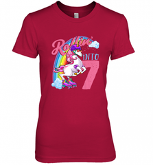Kids Unicorn Roller Skate 7th Birthday Shirt Girls Unicorn Women's Premium T-Shirt Women's Premium T-Shirt - Nice-Tshirts4u