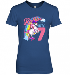 Kids Unicorn Roller Skate 7th Birthday Shirt Girls Unicorn Women's Premium T-Shirt Women's Premium T-Shirt - Nice-Tshirts4u