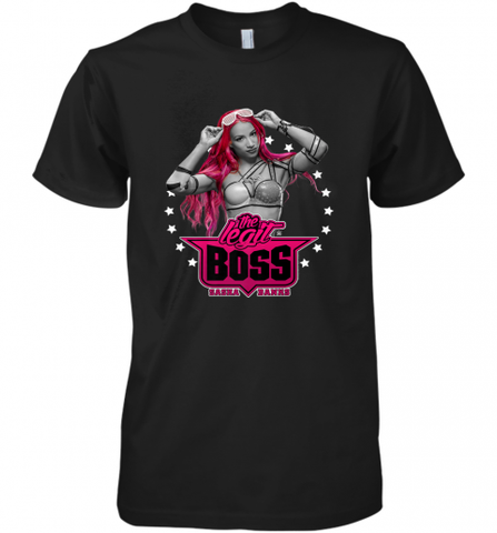 WWE Sasha Banks Pink Hair with Logo Men's Premium T-Shirt Men's Premium T-Shirt / Black / XS Men's Premium T-Shirt - Nice-Tshirts4u