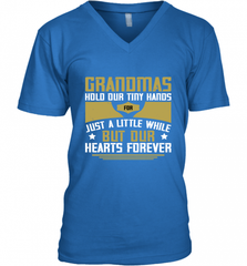 Grandmas hold our tiny hands for just a little while…..but our hearts forever 01 Men's V-Neck Men's V-Neck - Nice-Tshirts4u