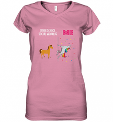 School Social Worker Unicorn Others You Women's V-Neck T-Shirt Women's V-Neck T-Shirt - Nice-Tshirts4u