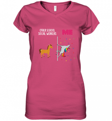 School Social Worker Unicorn Others You Women's V-Neck T-Shirt Women's V-Neck T-Shirt - Nice-Tshirts4u