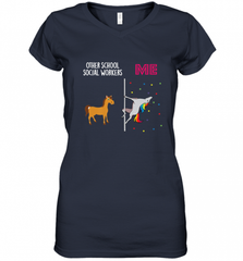 School Social Worker Unicorn Others You Women's V-Neck T-Shirt Women's V-Neck T-Shirt - Nice-Tshirts4u